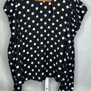 Forever 21 Black and White Polka Dot Blouse